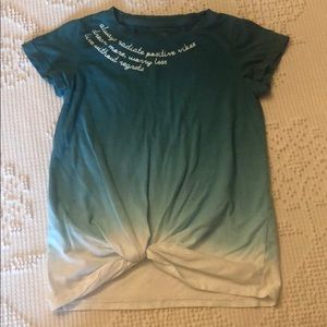 Front tie Ombré girls shirt